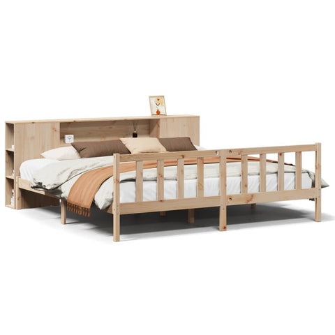 vidaXL Bookcase Bed without Mattress 200x200 cm Solid Wood Pine