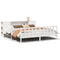 vidaXL Bookcase Bed without Mattress White 200x200 cm Solid Wood Pine
