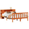 vidaXL Bookcase Bed without Mattress Wax Brown 140x200 cm Solid Wood Pine