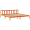 vidaXL Bookcase Bed without Mattress Wax Brown 180x200 cm Super King Solid Wood Pine