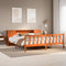 vidaXL Bookcase Bed without Mattress Wax Brown 180x200 cm Super King Solid Wood Pine