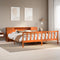 vidaXL Bookcase Bed without Mattress Wax Brown 200x200 cm Solid Wood Pine