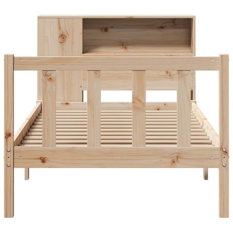 vidaXL Bookcase Bed without Mattress 75x190 cm Small Single Solid Wood Pine