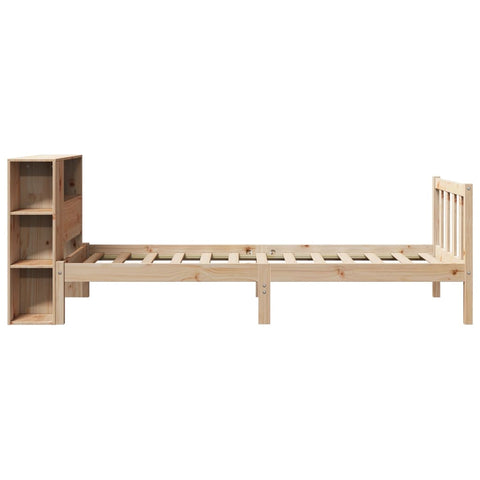 vidaXL Bookcase Bed without Mattress 75x190 cm Small Single Solid Wood Pine