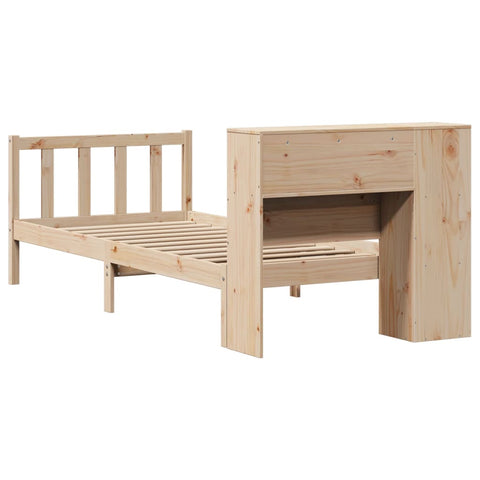 vidaXL Bookcase Bed without Mattress 75x190 cm Small Single Solid Wood Pine