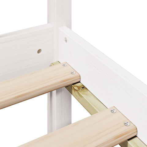 vidaXL Bookcase Bed without Mattress White 75x190 cm Small Single Solid Wood Pine