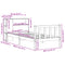 vidaXL Bookcase Bed without Mattress White 75x190 cm Small Single Solid Wood Pine