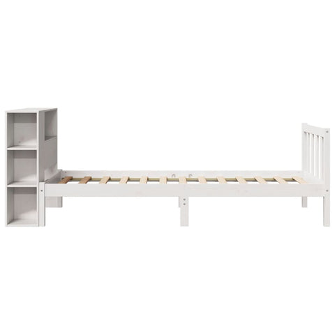 vidaXL Bookcase Bed without Mattress White 90x190 cm Single Solid Wood Pine