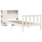 vidaXL Bookcase Bed without Mattress White 90x200 cm Solid Wood Pine