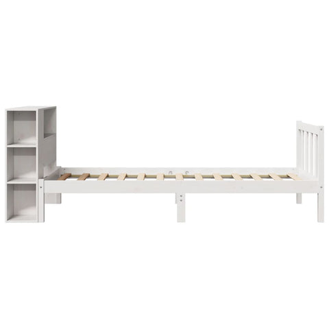 vidaXL Bookcase Bed without Mattress White 90x200 cm Solid Wood Pine