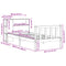 vidaXL Bookcase Bed without Mattress White 90x200 cm Solid Wood Pine