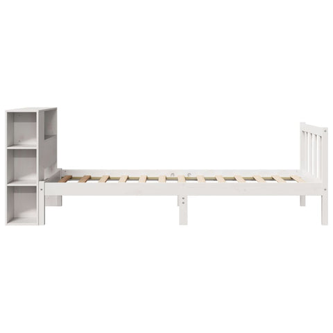 vidaXL Bookcase Bed without Mattress White 100x200 cm Solid Wood Pine