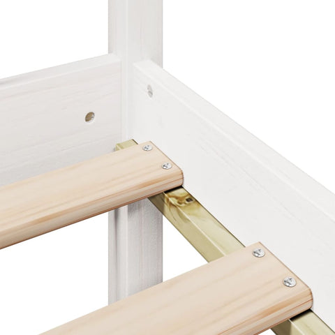 vidaXL Bookcase Bed without Mattress White 100x200 cm Solid Wood Pine