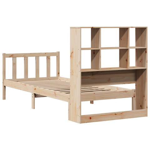 vidaXL Bookcase Bed without Mattress 90x190 cm Single Solid Wood Pine