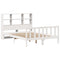 vidaXL Bookcase Bed without Mattress White 120x190 cm Small Double Solid Wood Pine