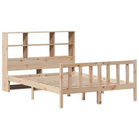 vidaXL Bookcase Bed without Mattress 140x190 cm Solid Wood Pine