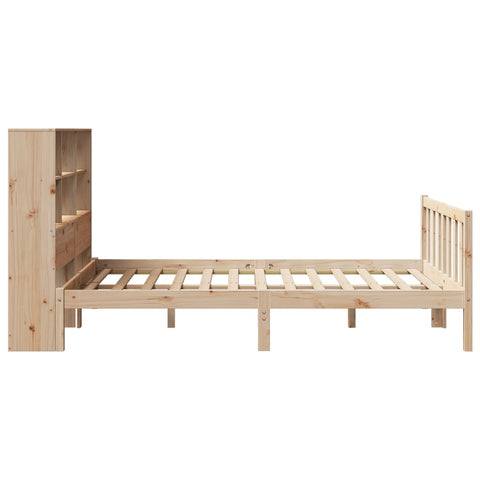 vidaXL Bookcase Bed without Mattress 140x190 cm Solid Wood Pine