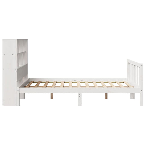 vidaXL Bookcase Bed without Mattress White 140x190 cm Solid Wood Pine