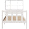 vidaXL Bookcase Bed without Mattress White 90x200 cm Solid Wood Pine