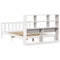 vidaXL Bookcase Bed without Mattress White 120x200 cm Solid Wood Pine
