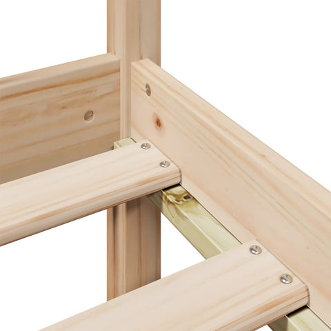 vidaXL Bookcase Bed without Mattress 140x200 cm Solid Wood Pine