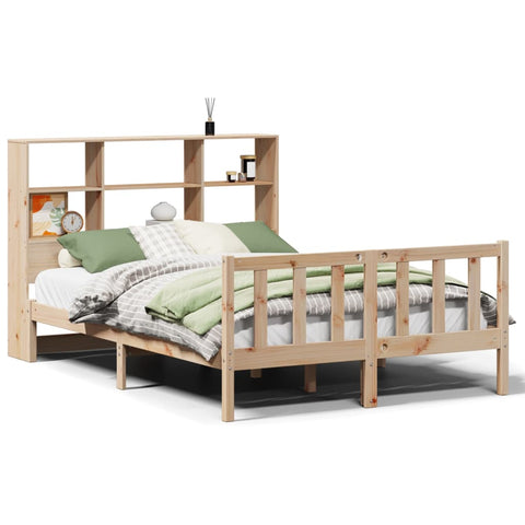 vidaXL Bookcase Bed without Mattress 150x200 cm King Size Solid Wood Pine