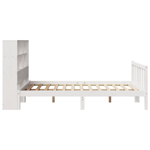 vidaXL Bookcase Bed without Mattress White 160x200 cm Solid Wood Pine