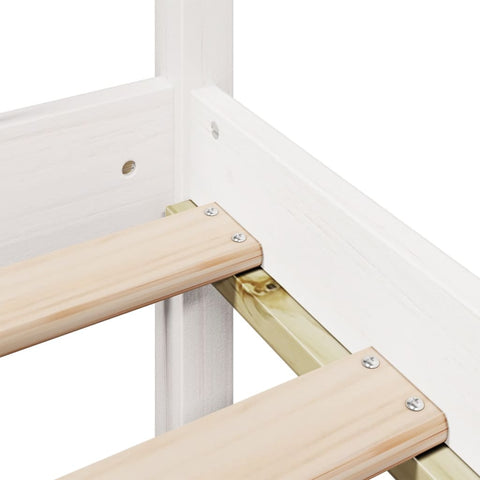 vidaXL Bookcase Bed without Mattress White 160x200 cm Solid Wood Pine