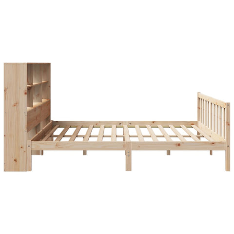 vidaXL Bookcase Bed without Mattress 180x200 cm Super King Solid Wood Pine