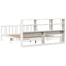 vidaXL Bookcase Bed without Mattress White 200x200 cm Solid Wood Pine
