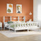 vidaXL Bookcase Bed without Mattress White 200x200 cm Solid Wood Pine