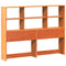 vidaXL Bookcase Bed without Mattress Wax Brown 120x190 cm Small Double Solid Wood Pine