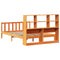 vidaXL Bookcase Bed without Mattress Wax Brown 140x190 cm Solid Wood Pine