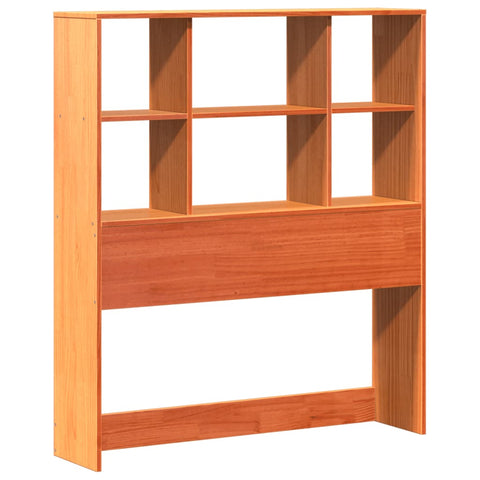 vidaXL Bookcase Bed without Mattress Wax Brown 100x200 cm Solid Wood Pine