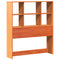 vidaXL Bookcase Bed without Mattress Wax Brown 100x200 cm Solid Wood Pine