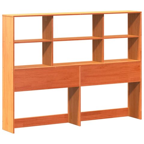 vidaXL Bookcase Bed without Mattress Wax Brown 140x200 cm Solid Wood Pine