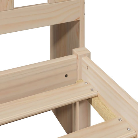 vidaXL Bookcase Bed without Mattress 90x190 cm Single Solid Wood Pine