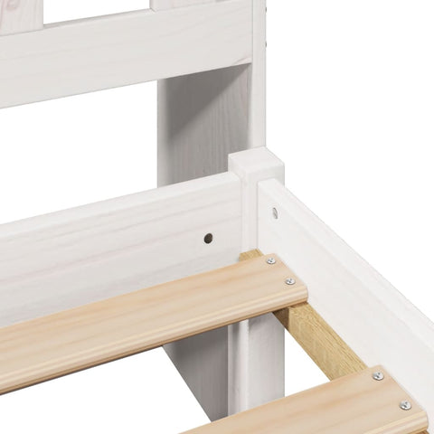 vidaXL Bookcase Bed without Mattress White 90x190 cm Single Solid Wood Pine