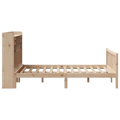 vidaXL Bookcase Bed without Mattress 135x190 cm Double Solid Wood Pine