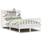 vidaXL Bookcase Bed without Mattress White 135x190 cm Double Solid Wood Pine