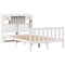 vidaXL Bookcase Bed without Mattress White 135x190 cm Double Solid Wood Pine