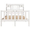 vidaXL Bookcase Bed without Mattress White 135x190 cm Double Solid Wood Pine