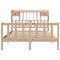 vidaXL Bookcase Bed without Mattress 140x190 cm Solid Wood Pine