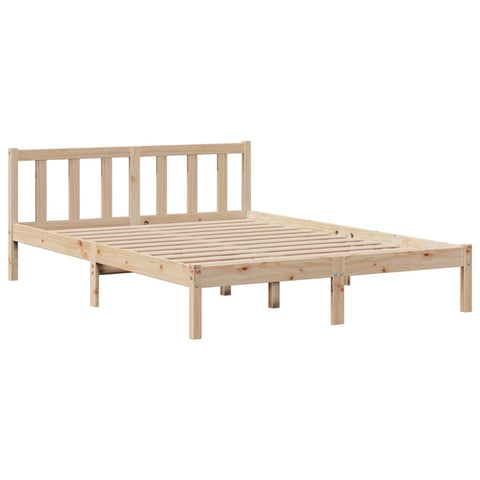 vidaXL Bookcase Bed without Mattress 140x190 cm Solid Wood Pine