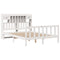 vidaXL Bookcase Bed without Mattress White 140x190 cm Solid Wood Pine