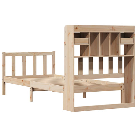 vidaXL Bookcase Bed without Mattress 90x200 cm Solid Wood Pine