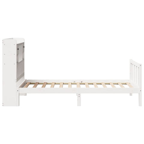vidaXL Bookcase Bed without Mattress White 90x200 cm Solid Wood Pine