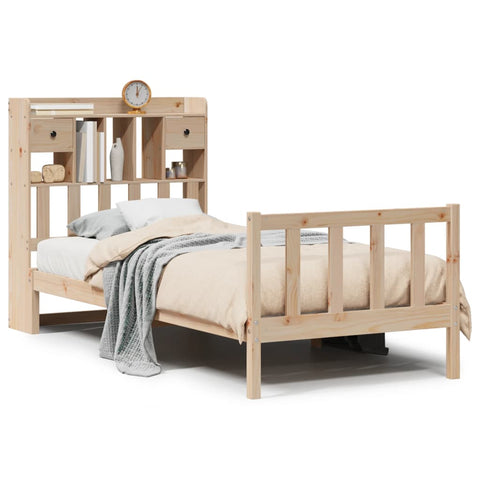 vidaXL Bookcase Bed without Mattress 100x200 cm Solid Wood Pine