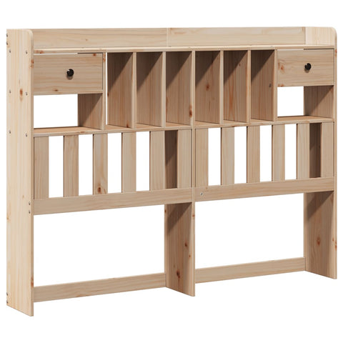 vidaXL Bookcase Bed without Mattress 150x200 cm King Solid Wood Pine