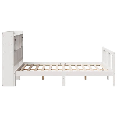 vidaXL Bookcase Bed without Mattress White 160x200 cm Solid Wood Pine